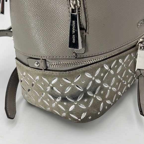 Micheal Kors Rhea Medium Embellished Leather Backpack - Picture 5 of 13